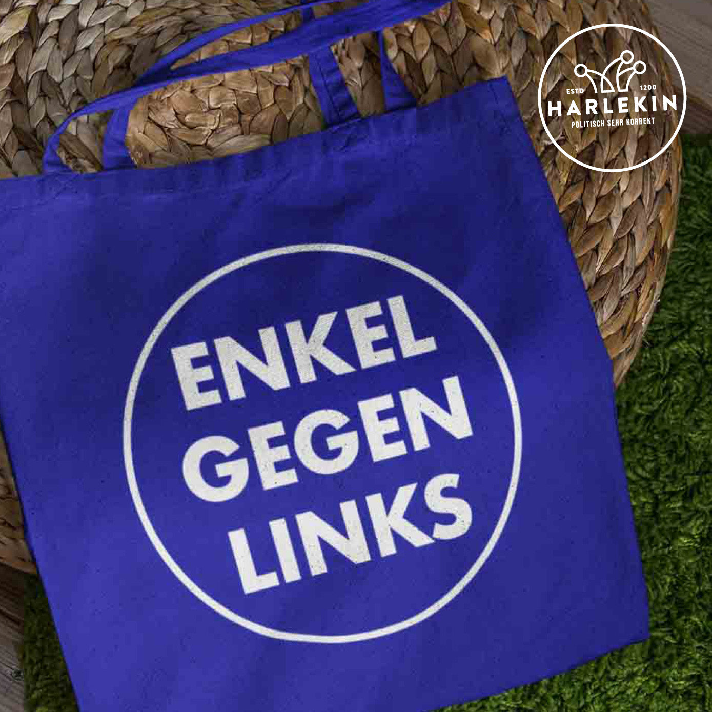 STOFFTASCHE • ENKEL GEGEN LINKS - dunkel