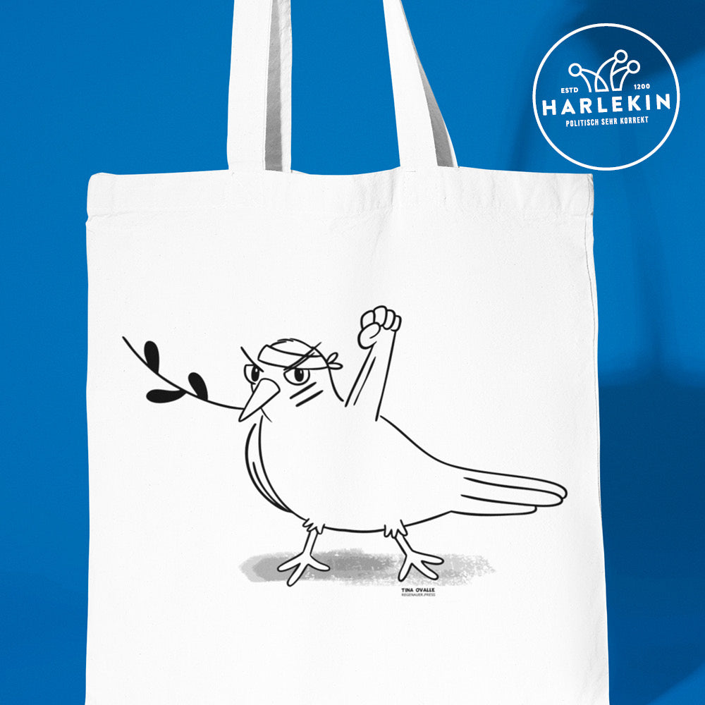 STOFFTASCHE • POWER PEACE PIGEON - hell