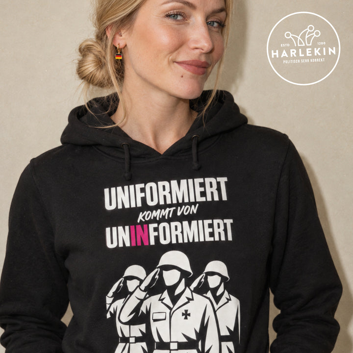 HOODIE MÄDELS • UNIFORMIERT KOMMT VON UNINFORMIERT