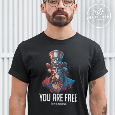 ORGANIC SHIRT BUBEN • USA: YOU ARE FREE (TO DO AS WE TELL YOU)