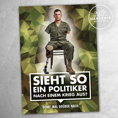 STICKER / AUFKLEBER • EIN POLITIKER NACH EINEM KRIEG (10 STK.)