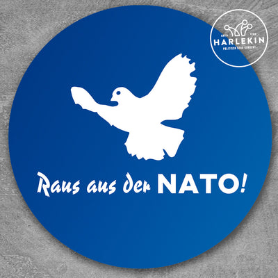 GROSSE STICKER / AUFKLEBER (10 STK.) • RAUS AUS DER NATO – HARLEKINSHOP