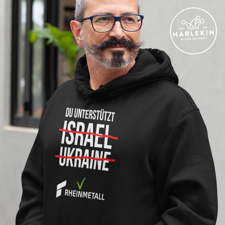 HOODIE BUBEN • DU UNTERSTÜTZT RHEINMETALL - dunkel