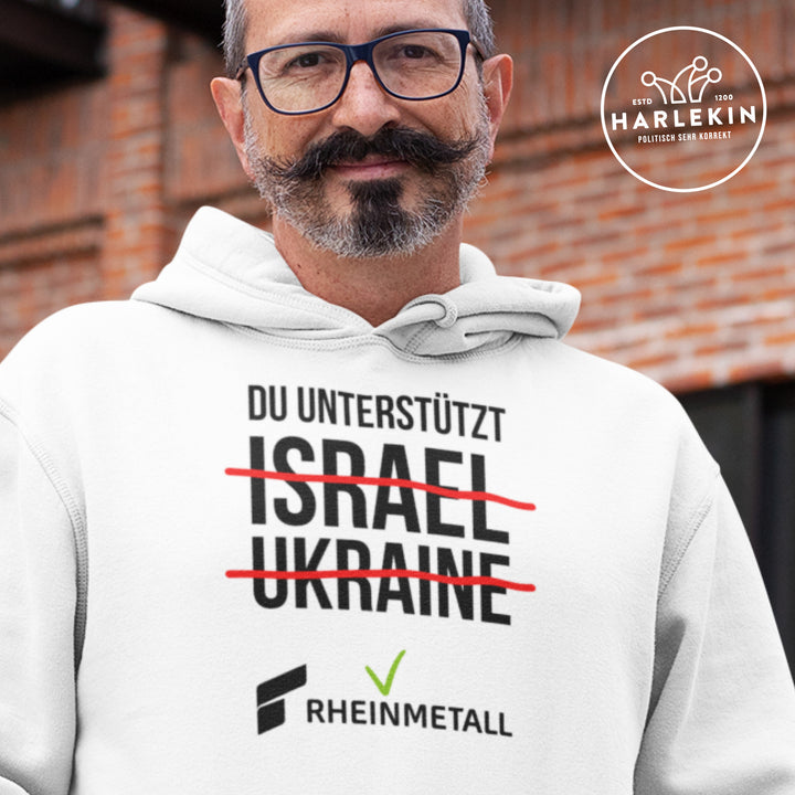 HOODIE BUBEN • DU UNTERSTÜTZT RHEINMETALL - hell