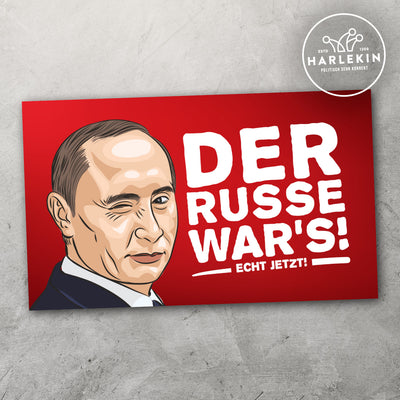 STICKER / AUFKLEBER • DER RUSSE WAR'S! (10 STK.)