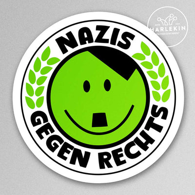 GROSSE STICKER / AUFKLEBER (10 STK.) • NAZIS GEGEN RECHTS