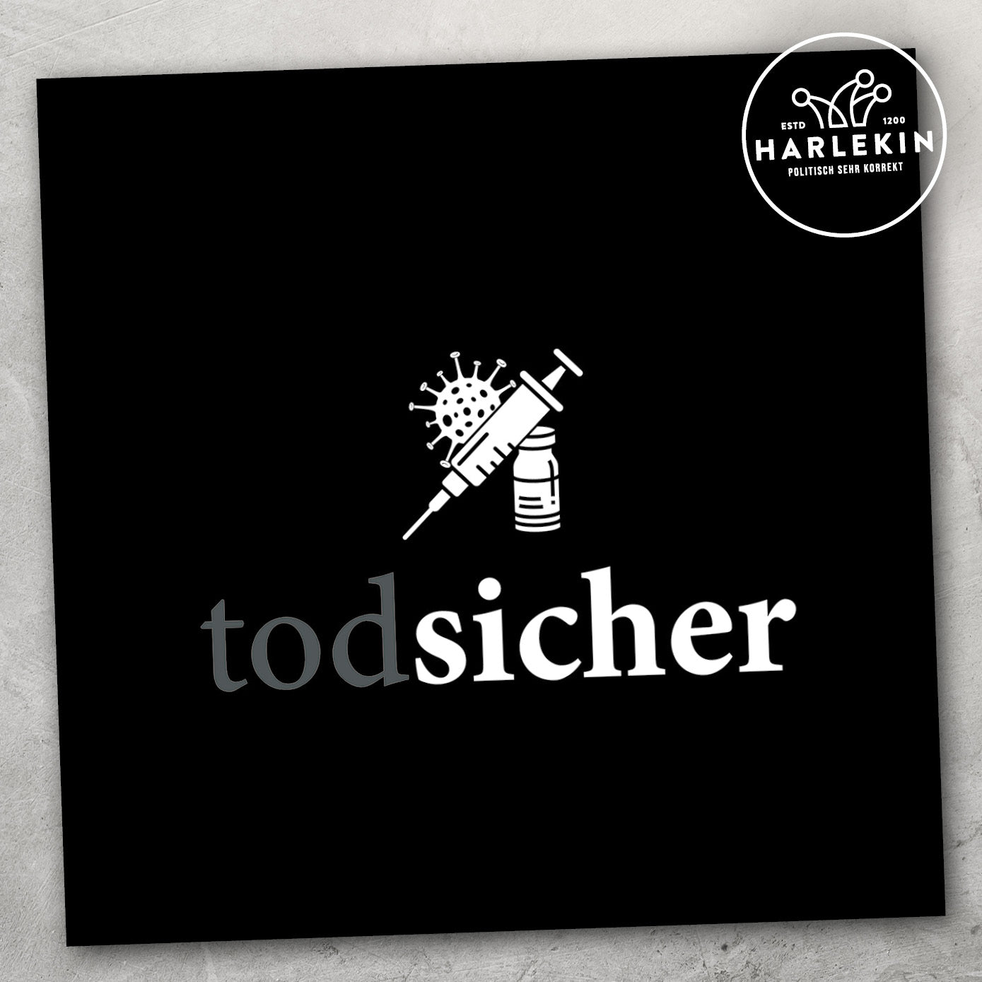 GROSSE STICKER / AUFKLEBER (10 STK.) • DIE IMPFUNG: (TOD)SICHER!