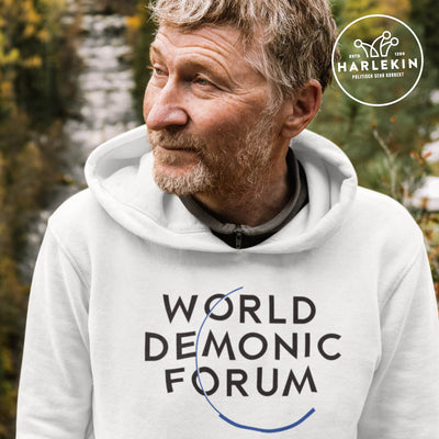 HOODIE BUBEN • KLAUS & DAS WEF: WORLD DEMONIC FORUM - WEISS