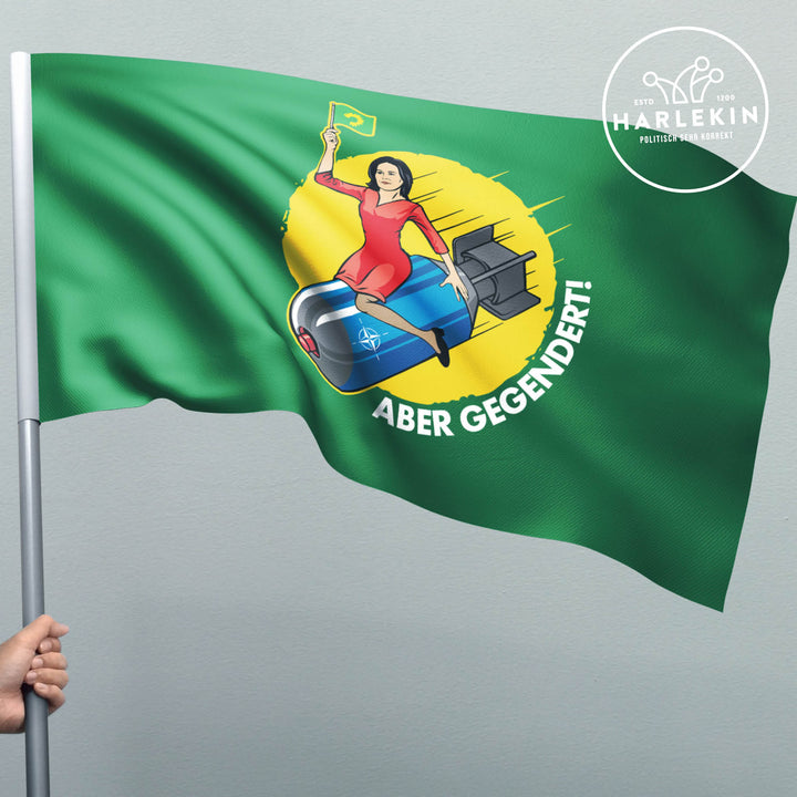 FLAGGE / SCHWENKFAHNE • GRÜNE ATOMWAFFEN: ABER GEGENDERT!