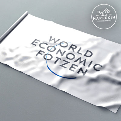 FLAGGE / SCHWENKFAHNE • KLAUS & DAS WEF: WORLD ECONOMIC FOTZEN