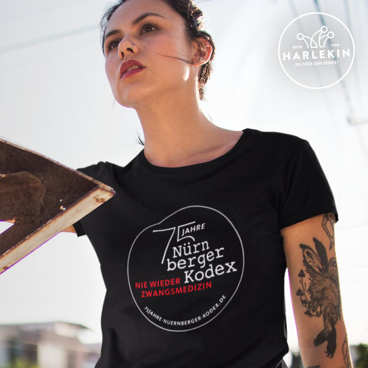 ORGANIC SHIRT MÄDELS • 75 JAHRE NÜRNBERGER KODEX / LOGO - DUNKEL