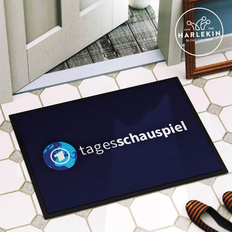 ADBUSTING & GUERILLA FUSSMATTE • TAGESSCHAUSPIEL-HARLEKINSHOP