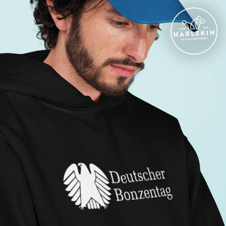 ADBUSTING & GUERILLA HOODIE BUBEN • DEUTSCHER BONZENTAG - DUNKEL-HARLEKINSHOP