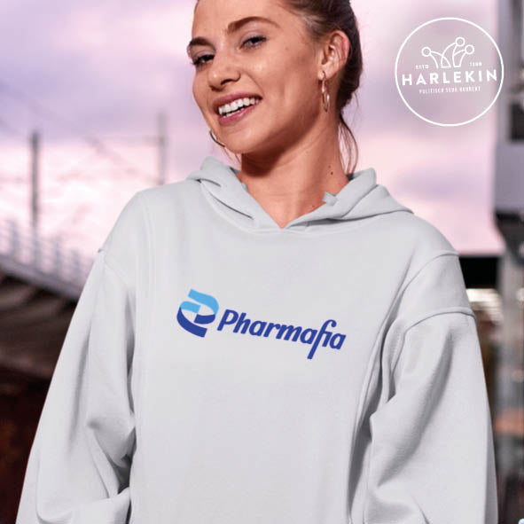 ADBUSTING & GUERILLA HOODIEKLEID MÄDELS • PFIZER PHARMAFIA-HARLEKINSHOP