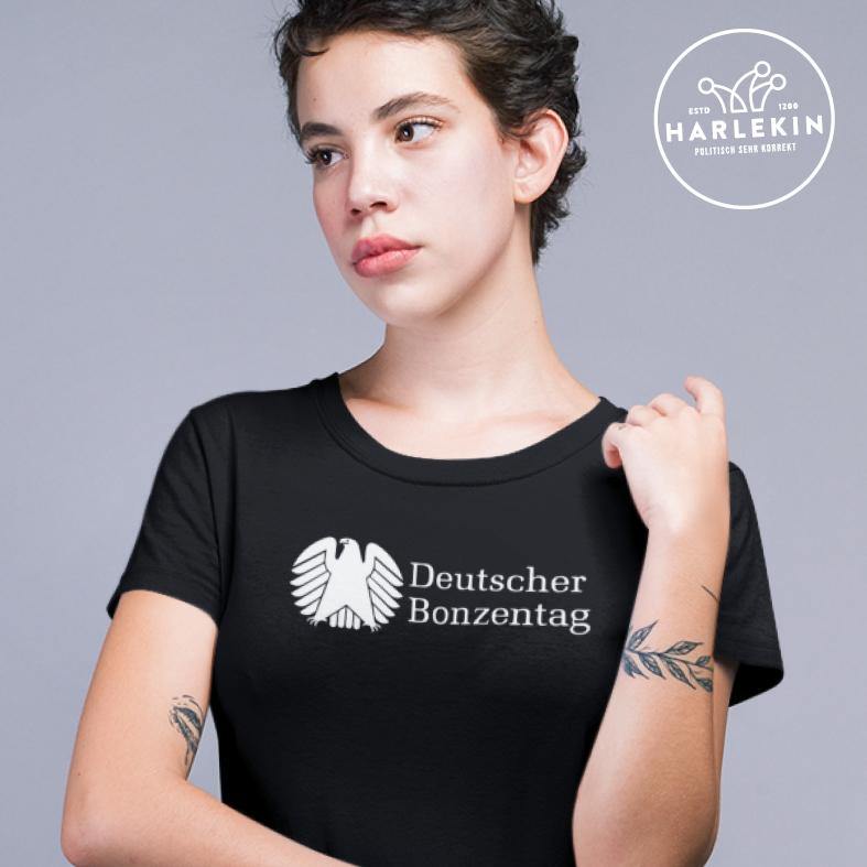 ADBUSTING & GUERILLA ORGANIC SHIRT MÄDELS • DEUTSCHER BONZENTAG - DUNKEL-HARLEKINSHOP