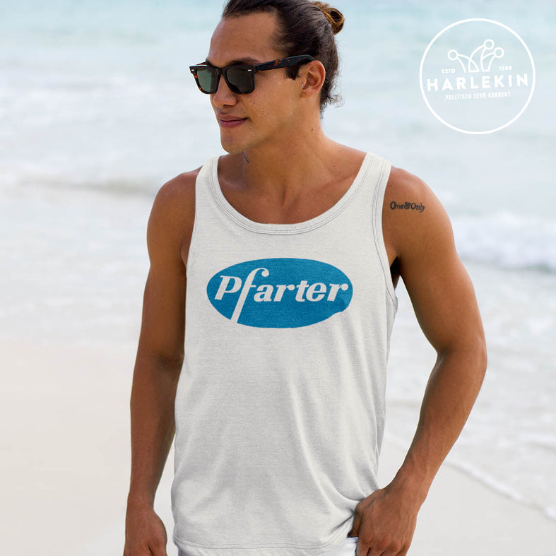 ADBUSTING & GUERILLA ORGANIC TANK TOP BUBEN • PFIZER PFARTER-HARLEKINSHOP