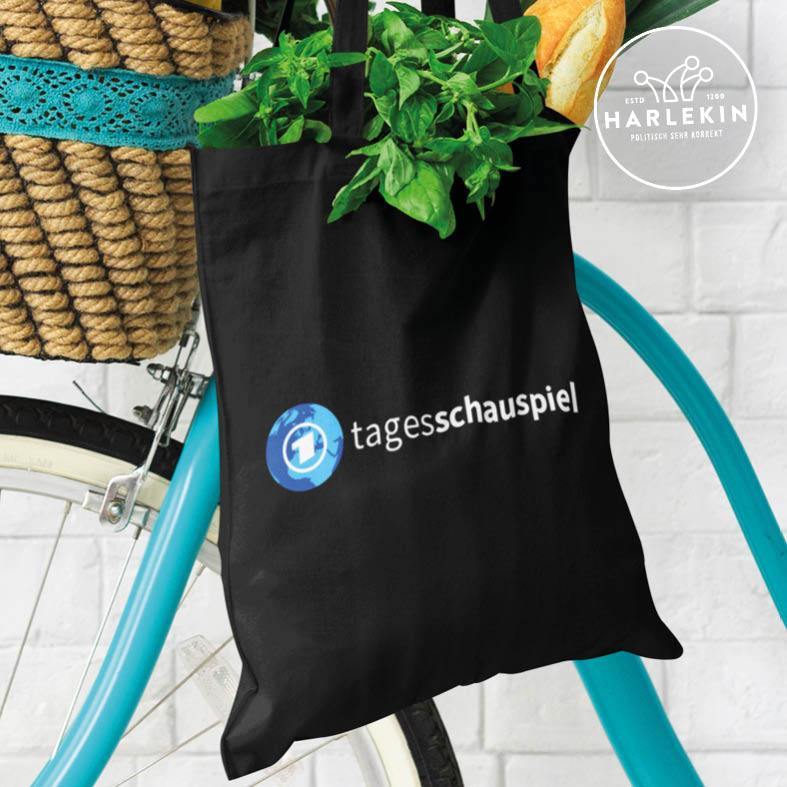 ADBUSTING & GUERILLA STOFFTASCHE • TAGESSCHAUSPIEL-HARLEKINSHOP