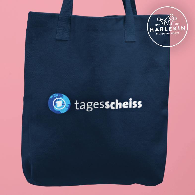 ADBUSTING & GUERILLA STOFFTASCHE • TAGESSCHEISS-HARLEKINSHOP