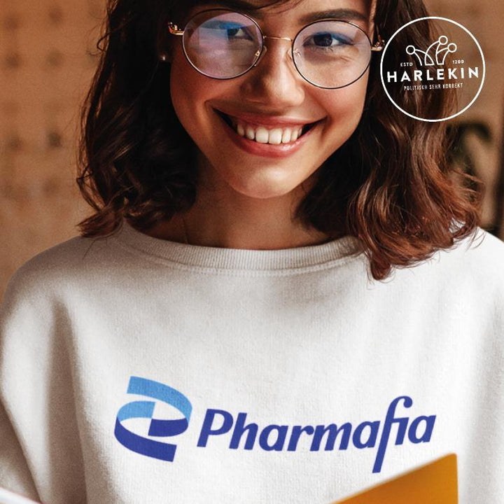 ADBUSTING & GUERILLA SWEATER MÄDELS • PFIZER PHARMAFIA-HARLEKINSHOP