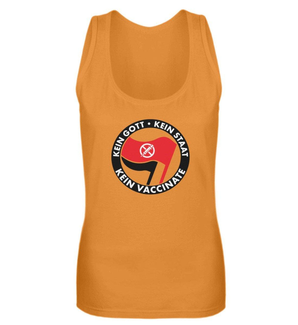 ADBUSTING & GUERILLA TANK TOP MÄDELS • KEIN GOTT KEIN STAAT KEIN VACCINATE-HARLEKINSHOP