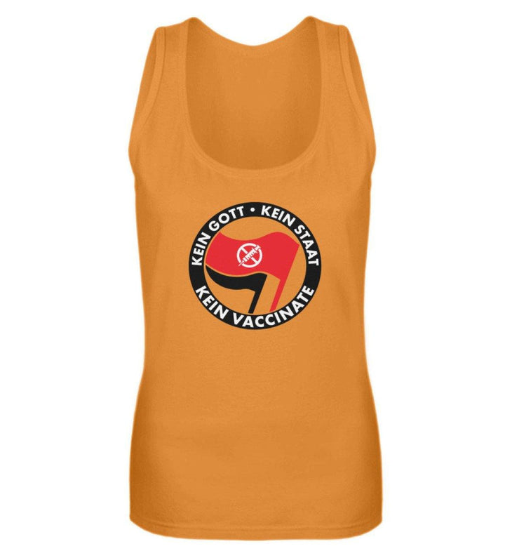 ADBUSTING & GUERILLA TANK TOP MÄDELS • KEIN GOTT KEIN STAAT KEIN VACCINATE-HARLEKINSHOP