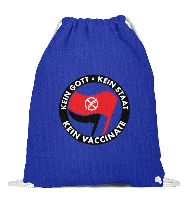 ADBUSTING & GUERILLA TURNBEUTEL • KEIN GOTT KEIN STAAT KEIN VACCINATE-HARLEKINSHOP