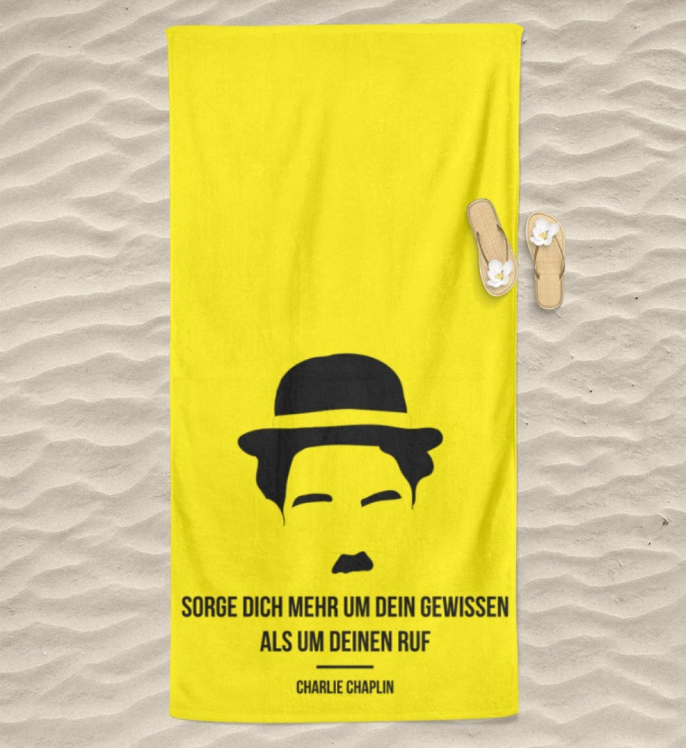 BEACH TOWEL / STRANDTUCH • CHARLIE CHAPLIN / GEWISSEN-HARLEKINSHOP