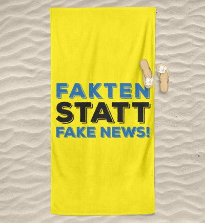BEACH TOWEL / STRANDTUCH • FAKTEN STATT FAKE NEWS-HARLEKINSHOP