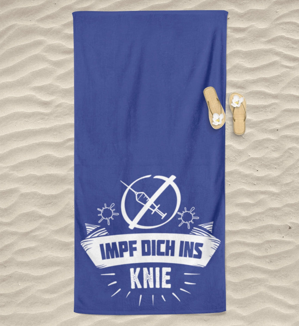 BEACH TOWEL / STRANDTUCH • IMPF DICH INS KNIE / #IMPFTEUCHINSKNIE-HARLEKINSHOP