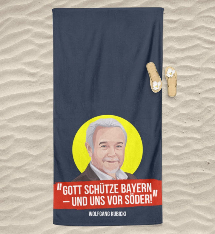 BEACH TOWEL / STRANDTUCH • KUBICKI / GOTT SCHÜTZE UNS VOR SÖDER-HARLEKINSHOP