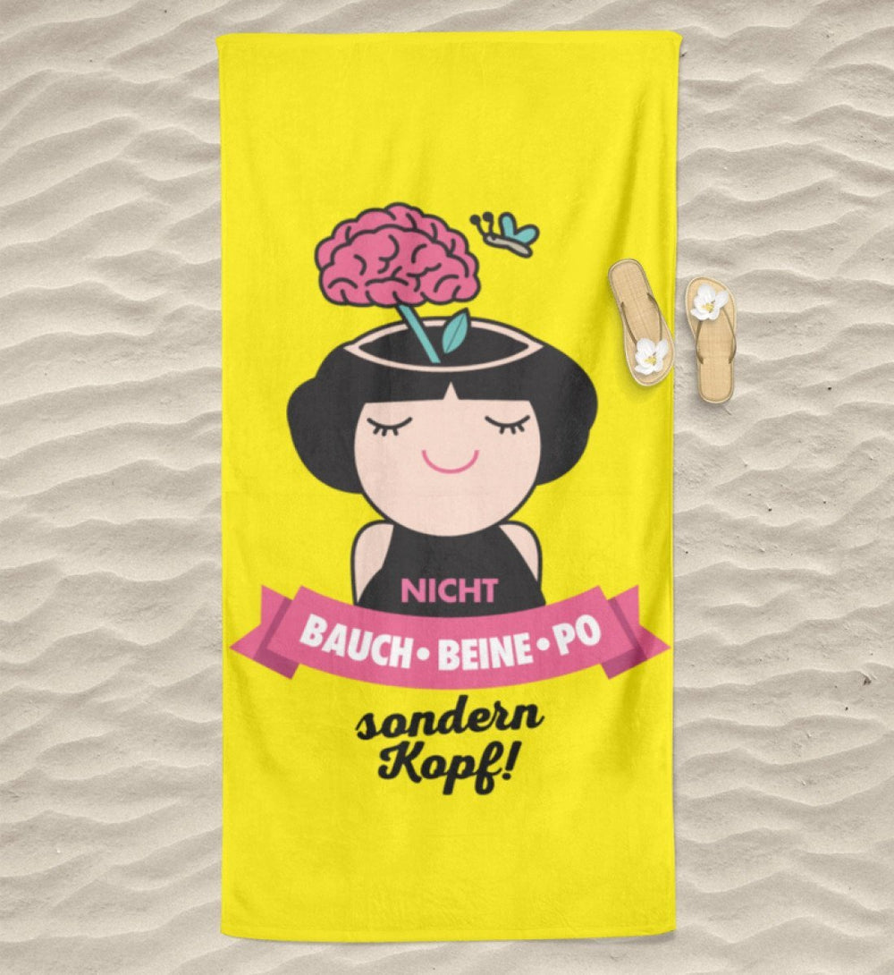 BEACH TOWEL / STRANDTUCH • NICHT BAUCH BEINE PO-HARLEKINSHOP