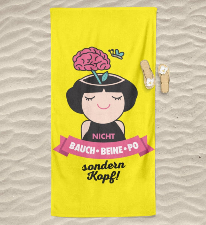 BEACH TOWEL / STRANDTUCH • NICHT BAUCH BEINE PO-HARLEKINSHOP