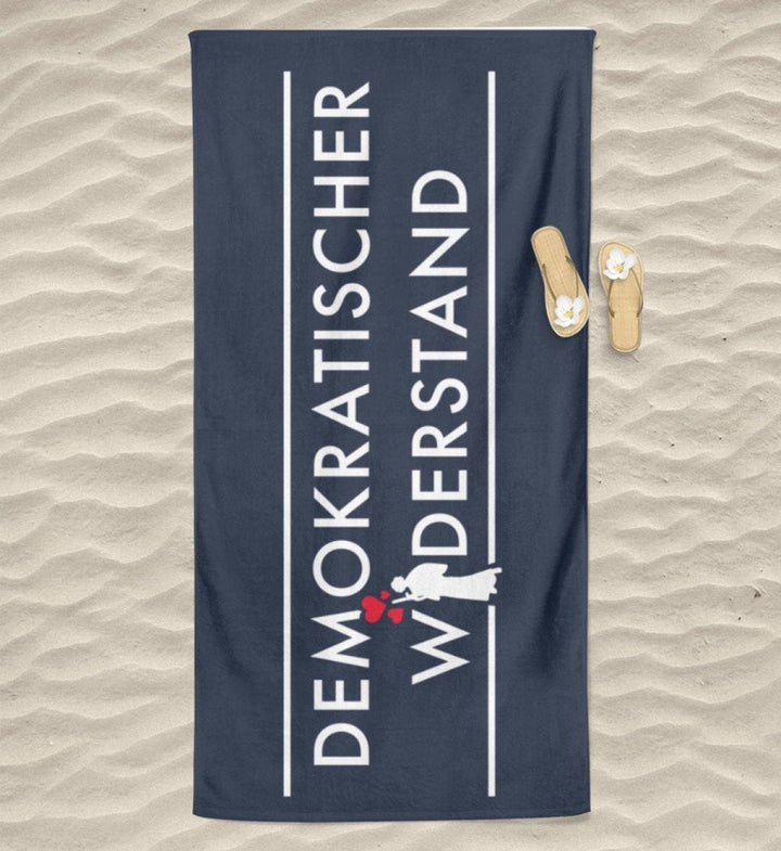 DEMOKR. WIDERSTAND BEACH TOWEL / STRANDTUCH • DEMOKRATISCHER WIDERSTAND-HARLEKINSHOP