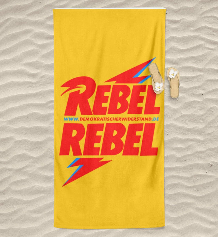 DEMOKR. WIDERSTAND BEACH TOWEL / STRANDTUCH • REBEL REBEL-HARLEKINSHOP