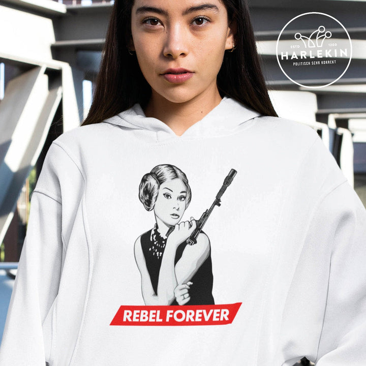 DEMOKR. WIDERSTAND HOODIEKLEID MÄDELS • AUDREY / REBEL FOREVER-HARLEKINSHOP