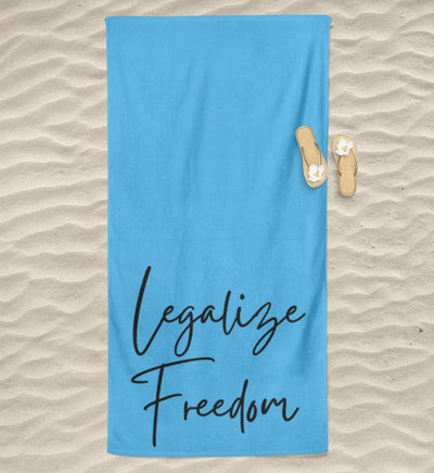 DEZENTE REBELLEN BEACH TOWEL / STRANDTUCH • LEGALIZE FREEDOM-HARLEKINSHOP
