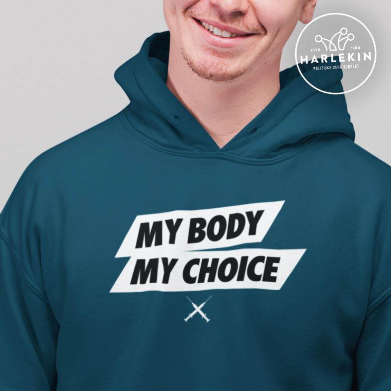 DEZENTE REBELLEN HOODIE BUBEN • MY BODY MY CHOICE-HARLEKINSHOP