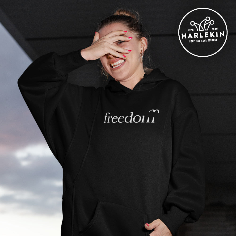 DEZENTE REBELLEN HOODIEKLEID MÄDELS • FREEDOM BIRD-HARLEKINSHOP