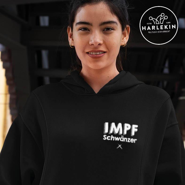 DEZENTE REBELLEN HOODIEKLEID MÄDELS • IMPFSCHWÄNZER-HARLEKINSHOP