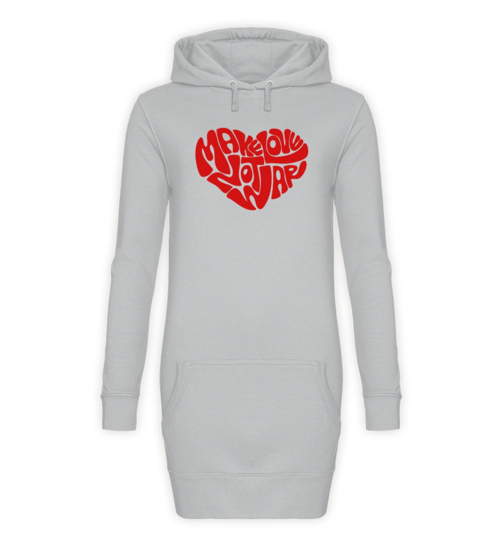 DEZENTE REBELLEN HOODIEKLEID MÄDELS • MAKE LOVE NOT WAR-HARLEKINSHOP