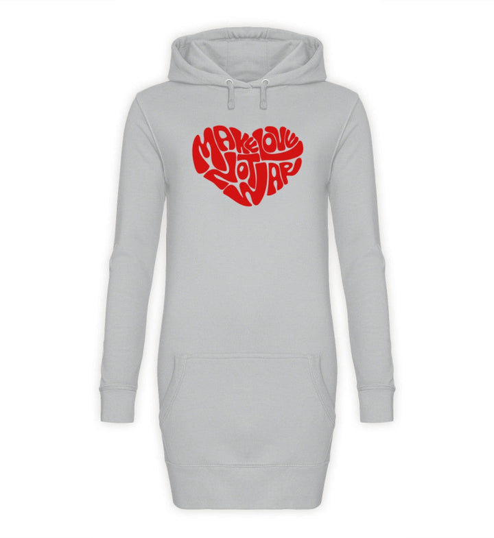 DEZENTE REBELLEN HOODIEKLEID MÄDELS • MAKE LOVE NOT WAR-HARLEKINSHOP