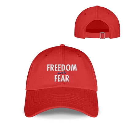 DEZENTE REBELLEN NEW ERA CAP • FREEDOM OVER FEAR // EDLER STICK-HARLEKINSHOP