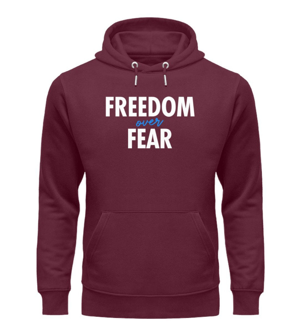 DEZENTE REBELLEN ORGANIC HOODIE BUBEN • FREEDOM OVER FEAR-HARLEKINSHOP