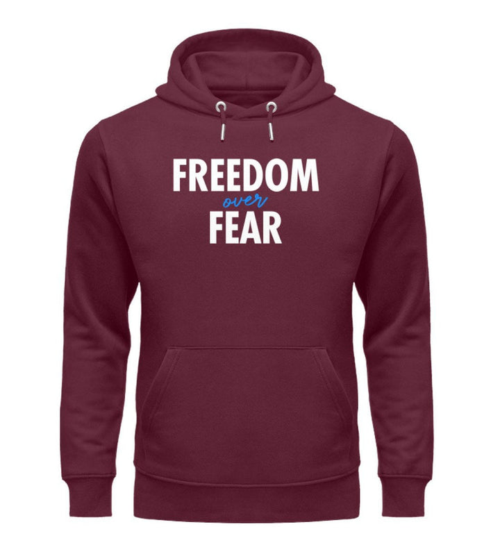 DEZENTE REBELLEN ORGANIC HOODIE BUBEN • FREEDOM OVER FEAR-HARLEKINSHOP