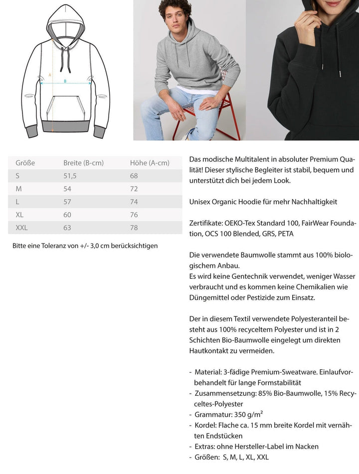 DEZENTE REBELLEN ORGANIC HOODIE MÄDELS • TAGESPROPAGANDA-HARLEKINSHOP
