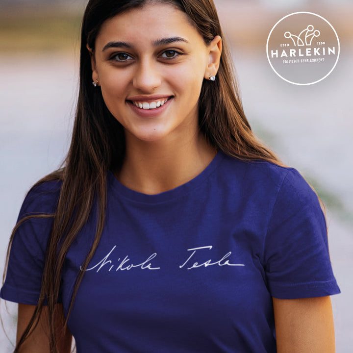 DEZENTE REBELLEN ORGANIC SHIRT MÄDELS • TESLA SIGNATURE-HARLEKINSHOP
