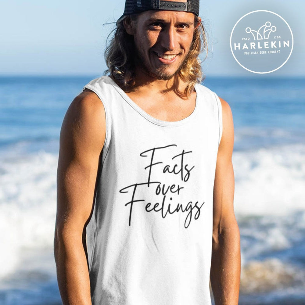 DEZENTE REBELLEN ORGANIC TANK TOP BUBEN • FACTS OVER FEELINGS-HARLEKINSHOP