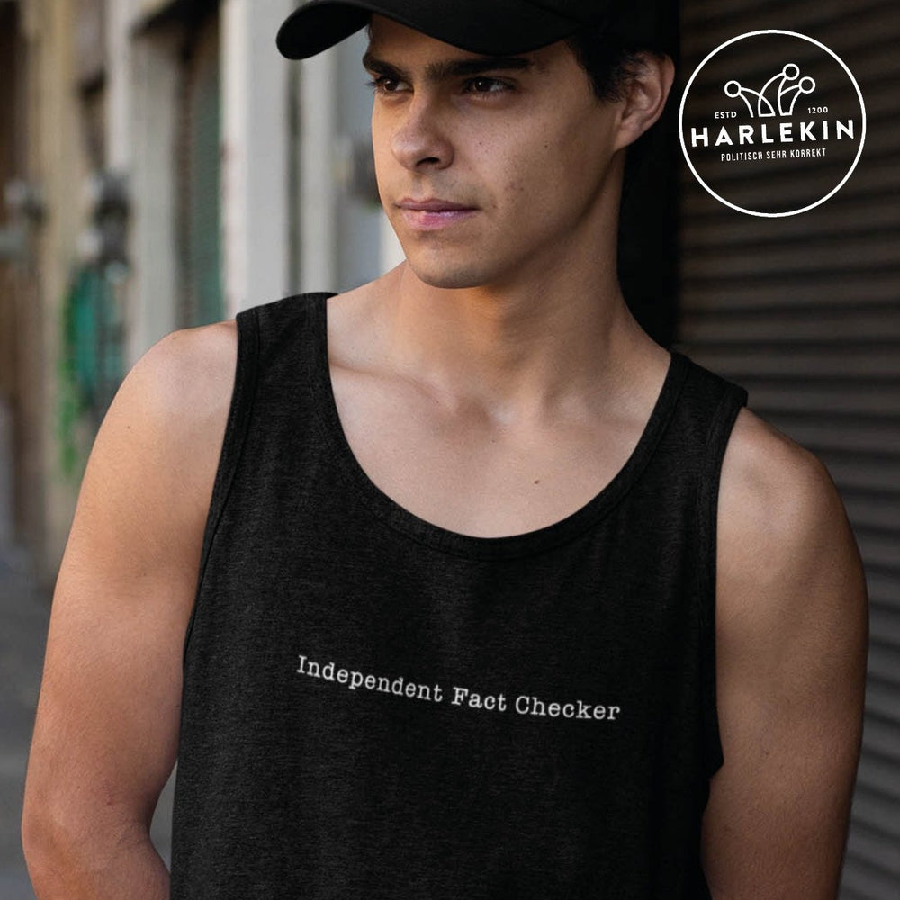 DEZENTE REBELLEN ORGANIC TANK TOP BUBEN • INDEPENDET FACT CHECKER-HARLEKINSHOP