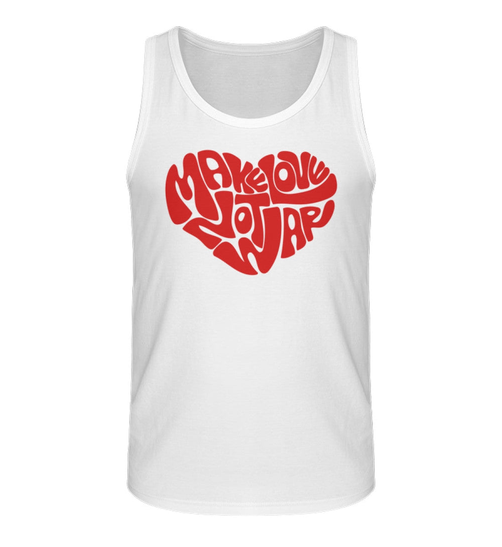 DEZENTE REBELLEN ORGANIC TANK TOP BUBEN • MAKE LOVE NOT WAR-HARLEKINSHOP
