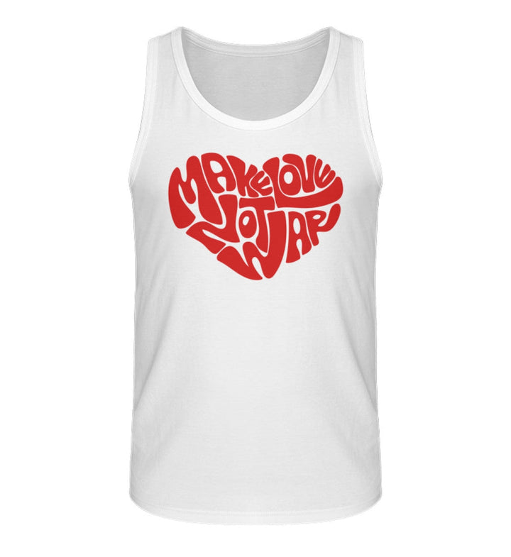 DEZENTE REBELLEN ORGANIC TANK TOP BUBEN • MAKE LOVE NOT WAR-HARLEKINSHOP